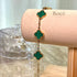 Simple Green Flower Bracelet 18K Gold Plated - GLAM MODA